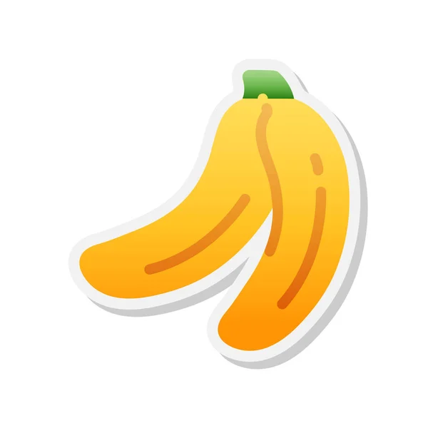 Bananenaufkleber Symbol Vektor Illustration — Stockvektor