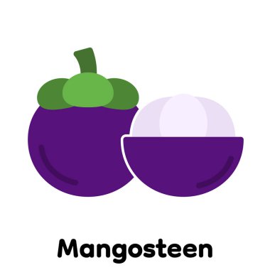 Mangosteen simgesi, Vektör, Görüntü .