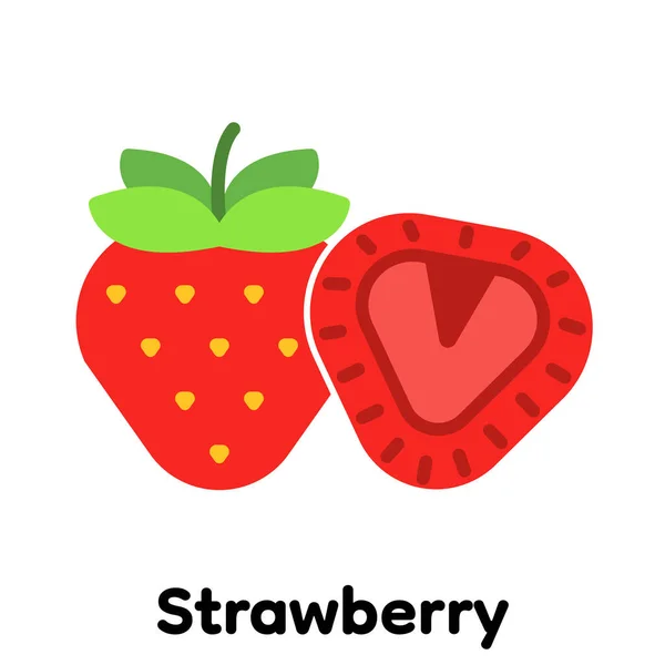 Erdbeer Symbol Vektor Illustration — Stockvektor