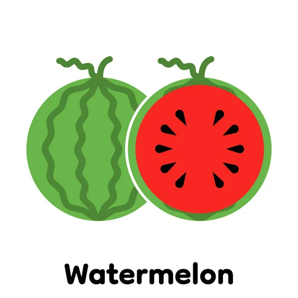 Wassermelonen Symbol Vektor Illustration — Stockvektor