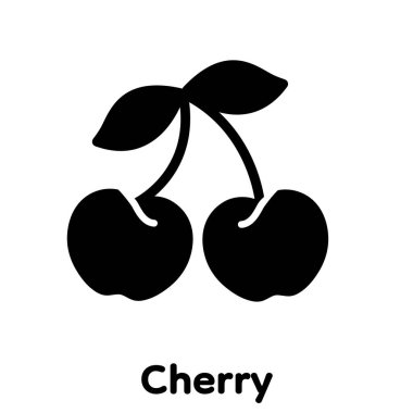Kiraz sembolü, Vektör, İllüstrasyon.