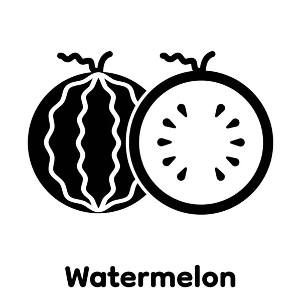 Wassermelonen Symbol Vektor Illustration — Stockvektor