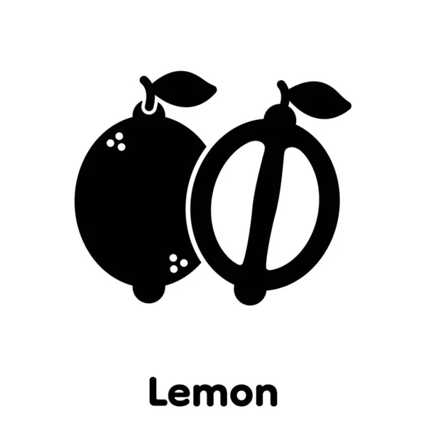 Zitronenglyphen Symbol Vektor Illustration — Stockvektor
