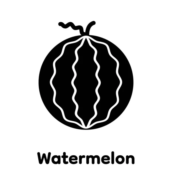 Wassermelonen Symbol Vektor Illustration — Stockvektor