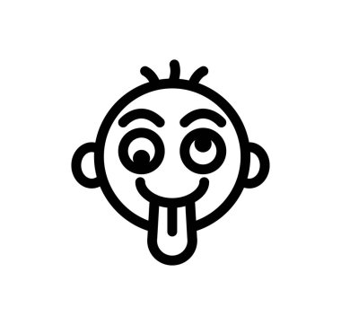 Arsız yüz doğrusal simgesi .