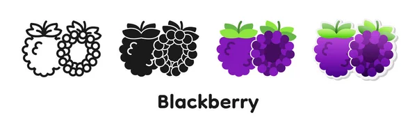 Vektor Icon Set Von Blackberry — Stockvektor