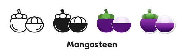 Vektorsymbolset Des Mangosteen — Stockvektor