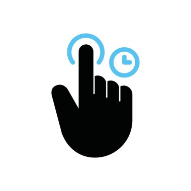 Parmak dokun ve tut, El Hareketi, Vektör.