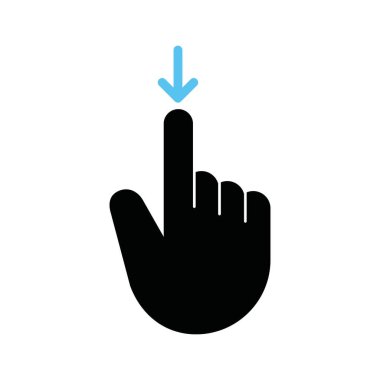 Parmak kaydırma simgesi, vektör, illüstrasyon.