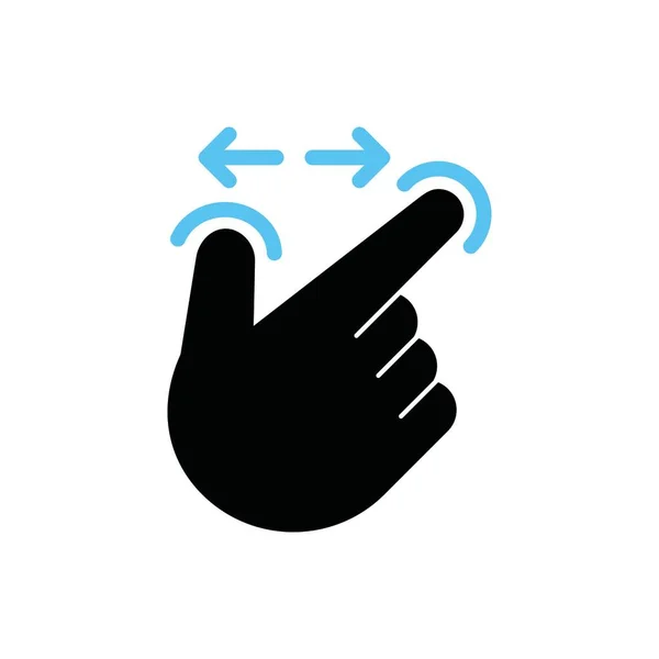 Zwei Finger Kneifen Geste Zum Zoomen Auf Bildschirm Schnittstelle Vektor — Stockvektor