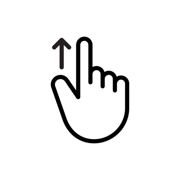 Finger Swipe Icon Vetor Ilustração — Vetor de Stock