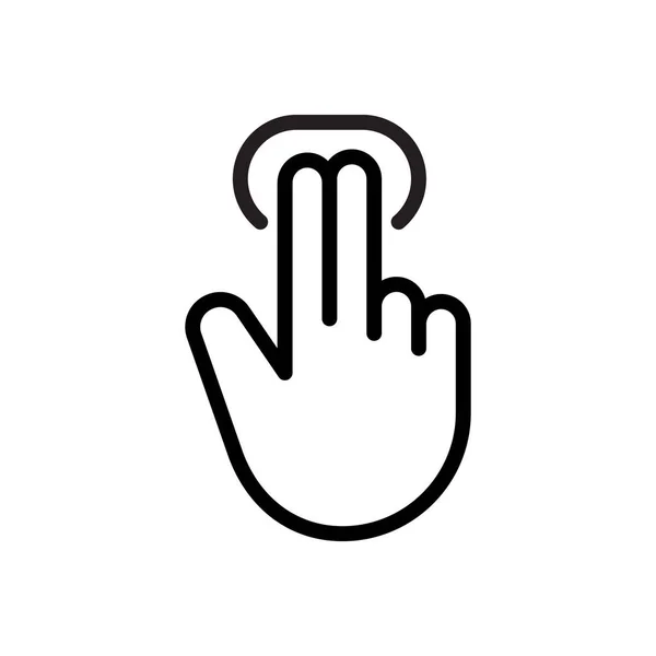 ジェスチャー2本の指のタッチ — ストックベクタ