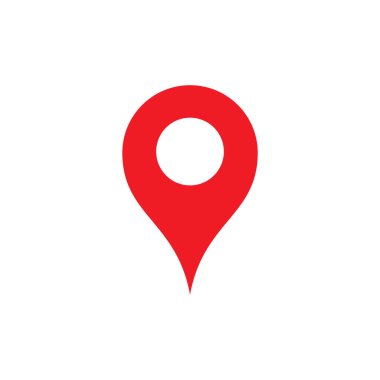 Kırmızı konum nokta simgesi, Vektör.