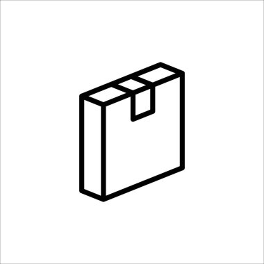 Karton kutu ince çizgi simgesi, Vektör ve Görüntü.