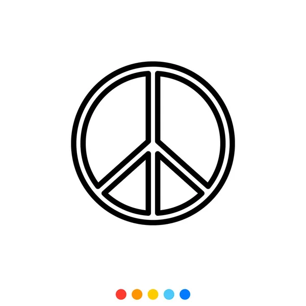 Señal Paz Vector Icono Ilustración — Vector de stock