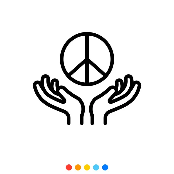 手与和平标志 — 图库矢量图片