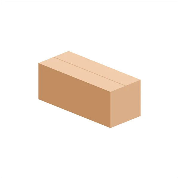 Carton Box Icon Vector Illustration — Stock Vector