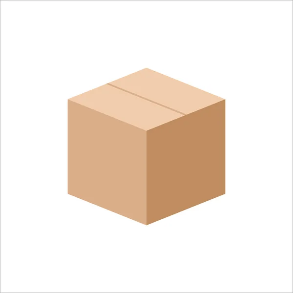 Carton Box Icon Vector Illustration — Stock Vector