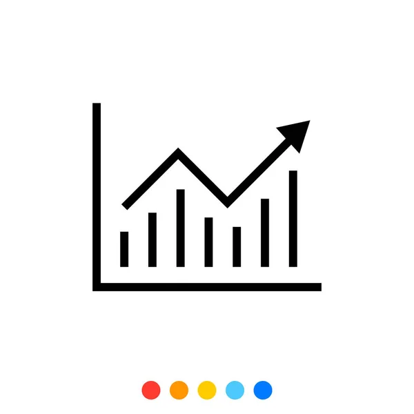 Gráfico Gráfico Ícone Vetor Ilustração — Vetor de Stock