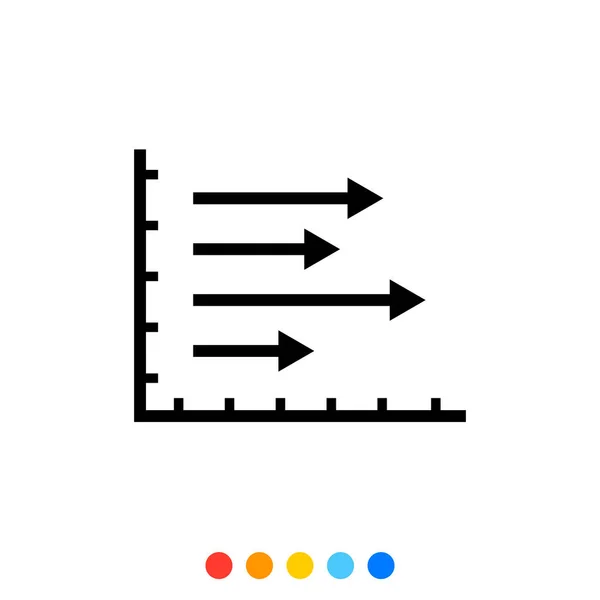 Gráfico Gráfico Ícone Vetor Ilustração —  Vetores de Stock