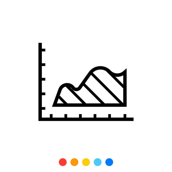 Graph Chart Icon Vector Illustration — Stock Vector