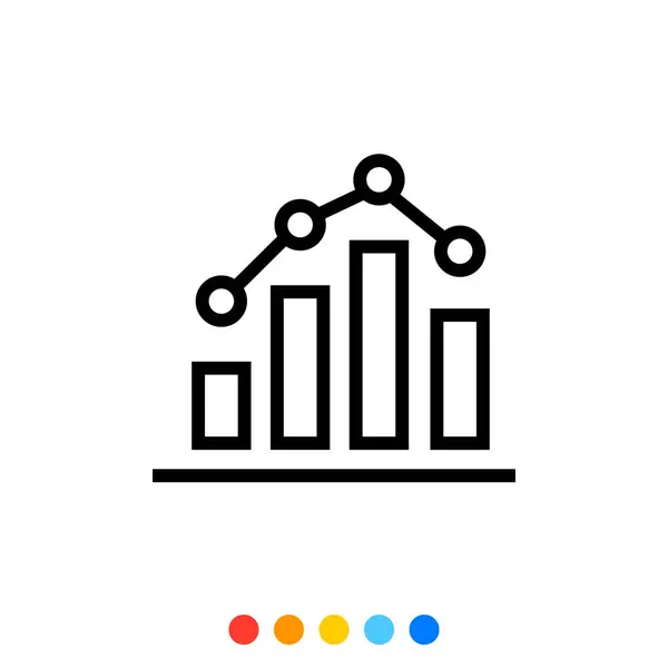 Gráfico Gráfico Ícone Vetor Ilustração — Vetor de Stock