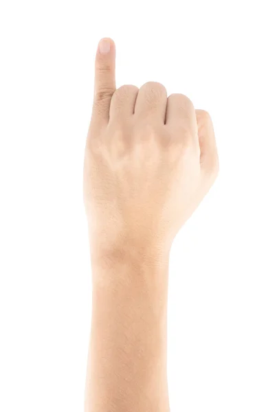 Little Finger Hand Gesture Isolated White Background Clipping Path Included — Foto de Stock