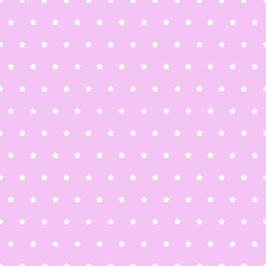 Little star with seamless pattern on pink background.