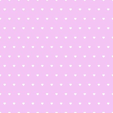 Little heart seamless pattern on pink background.