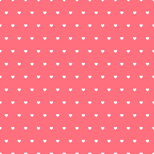 Little Heart Seamless Pattern Red Background — Vetor de Stock