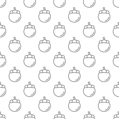 Mangosteen seamless pattern background .