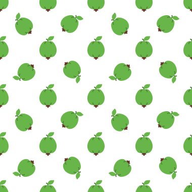 Cartoon guava seamless pattern background.