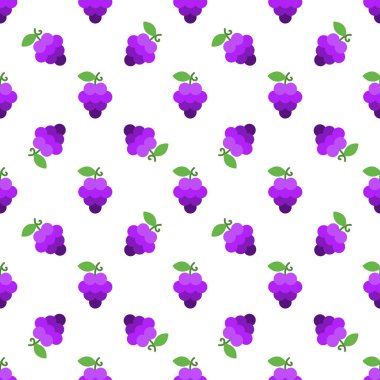 Cartoon grape seamless pattern background.