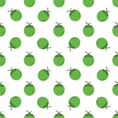 Cartoon coconut seamless pattern background.