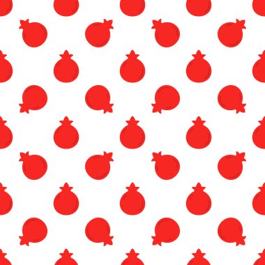 Cartoon pomegranate seamless pattern background.