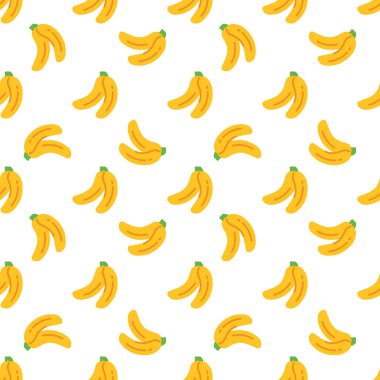 Cartoon banana seamless pattern background.