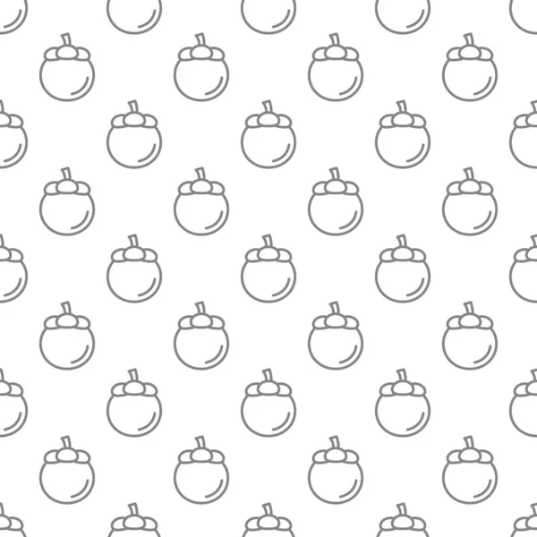 Mangosteen Seamless Pattern Background — Vetor de Stock