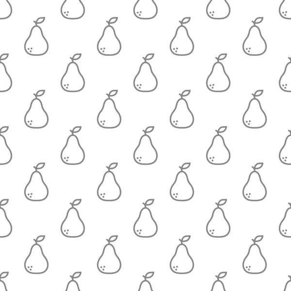 Pear Seamless Pattern Background — Vetor de Stock
