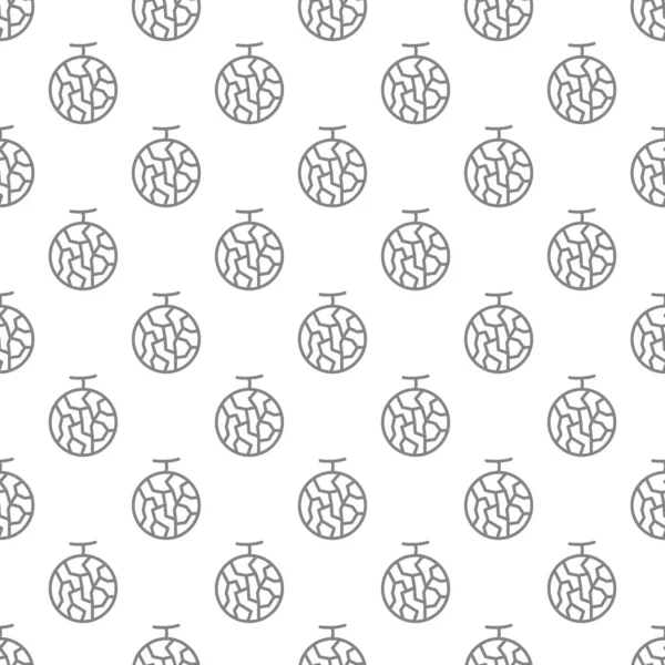 Cantaloup Seamless Pattern Background — Vetor de Stock