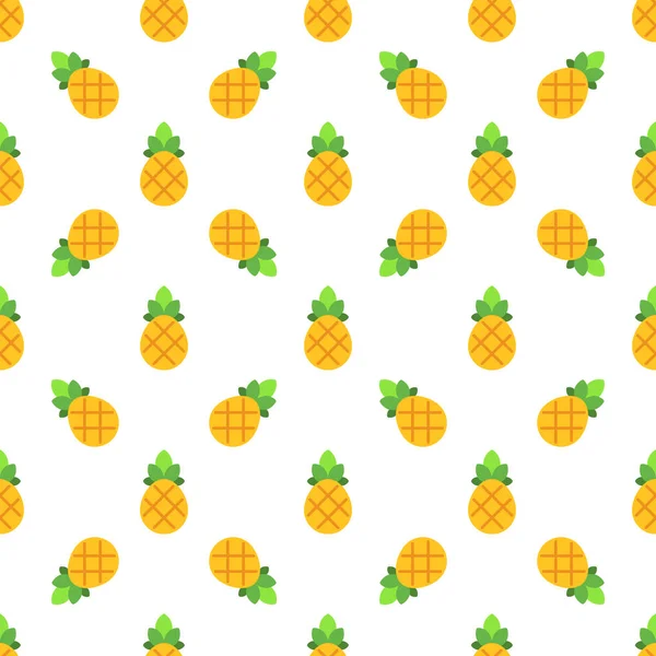 Cartoon Pineapple Seamless Pattern Background — Vetor de Stock