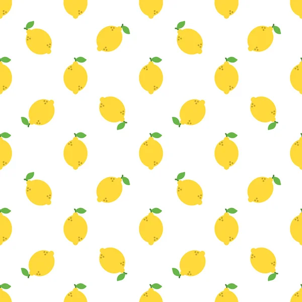 Cartoon Lemon Seamless Pattern Background — ストックベクタ