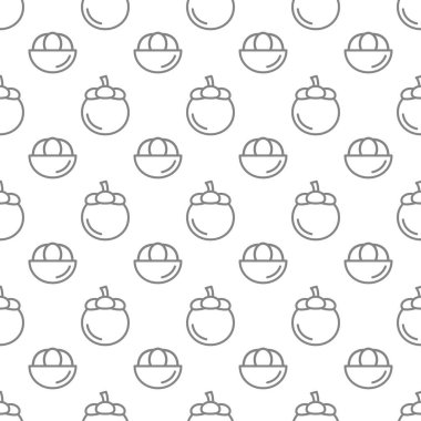 Mangosteen seamless pattern background .