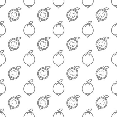 Guava seamless pattern background .
