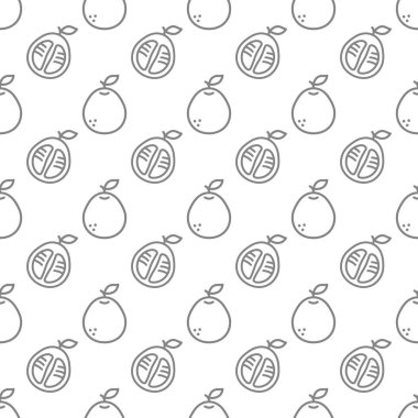 Pomelo seamless pattern background .