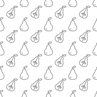 Pear seamless pattern background .