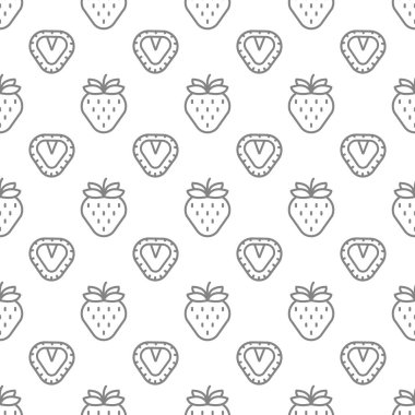 çilek Dikişsiz desen arka plan .