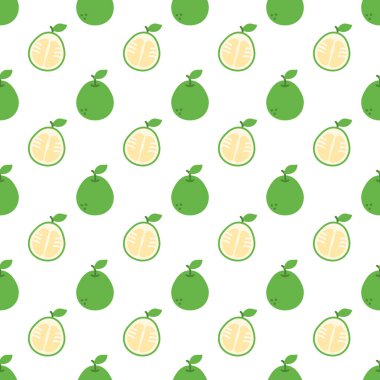 Cartoon pomelo seamless pattern background.