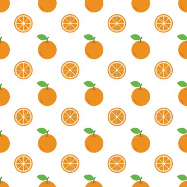 Cartoon orange seamless pattern background.