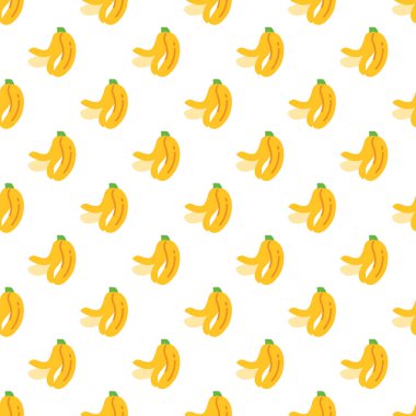 Cartoon banana seamless pattern background.