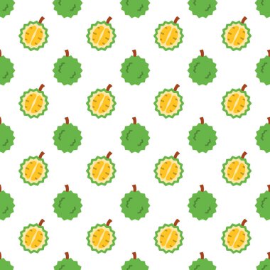 Cartoon durian seamless pattern background.